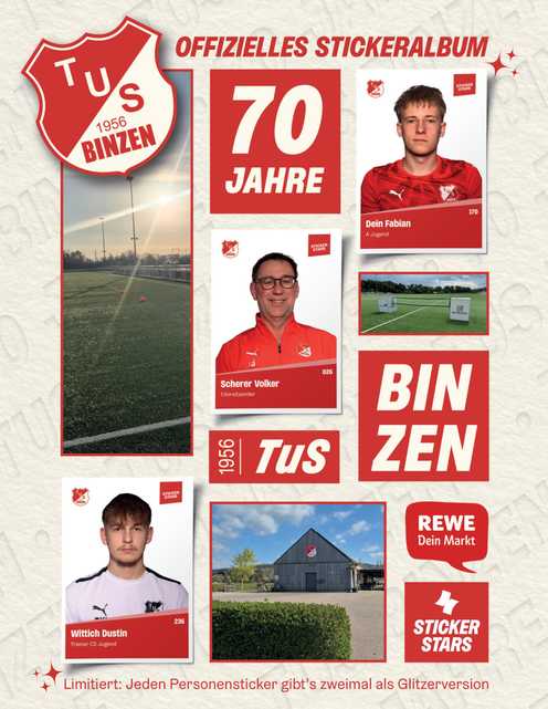 Stickercam Zone Sammelerlebnis TuS Binzen e.V. | Stickerstars
